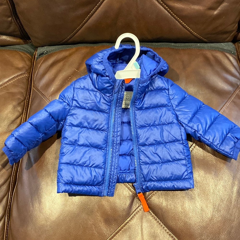 Boys puffer jacket from Primary in Cobalt blue